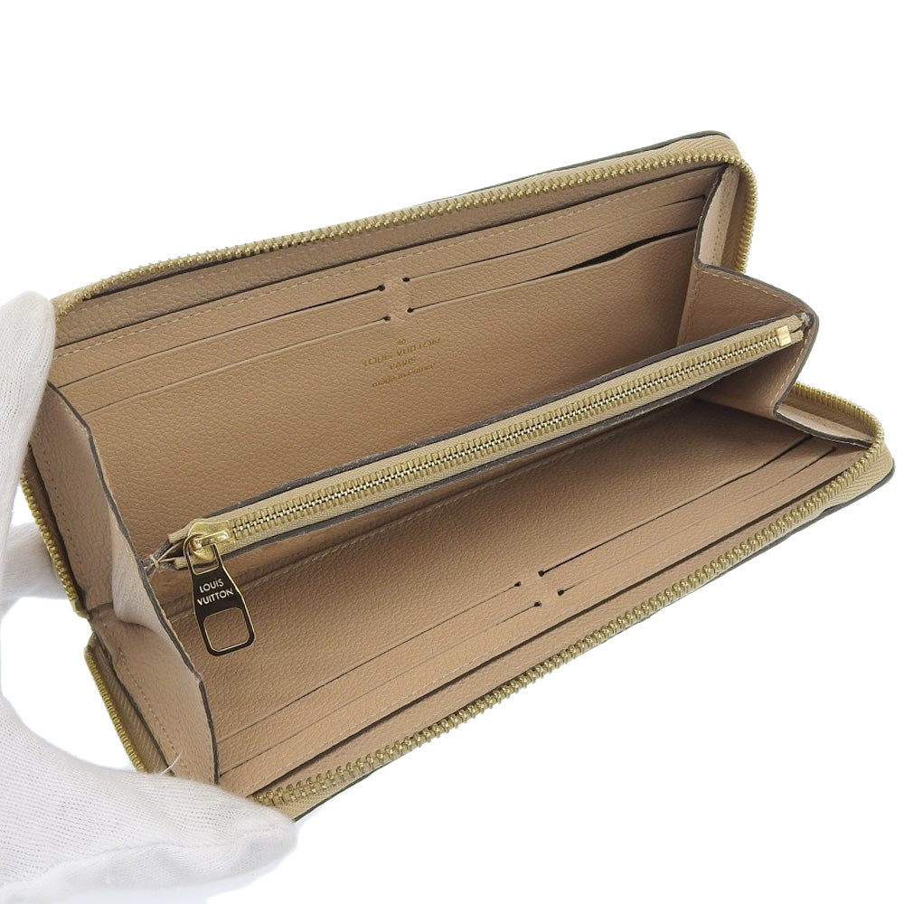 LOUIS VUITTON Long Wallet Purse M60173 Monogram Ann Platt beige Portefeuille Clemence Women