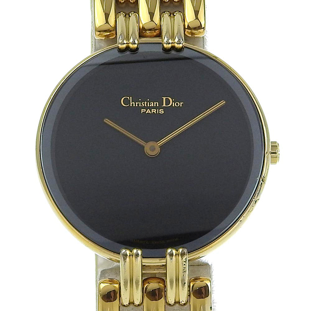 Christian Dior Watches Quartz D46-154-4 Plated Gold black Bakira black dial Women