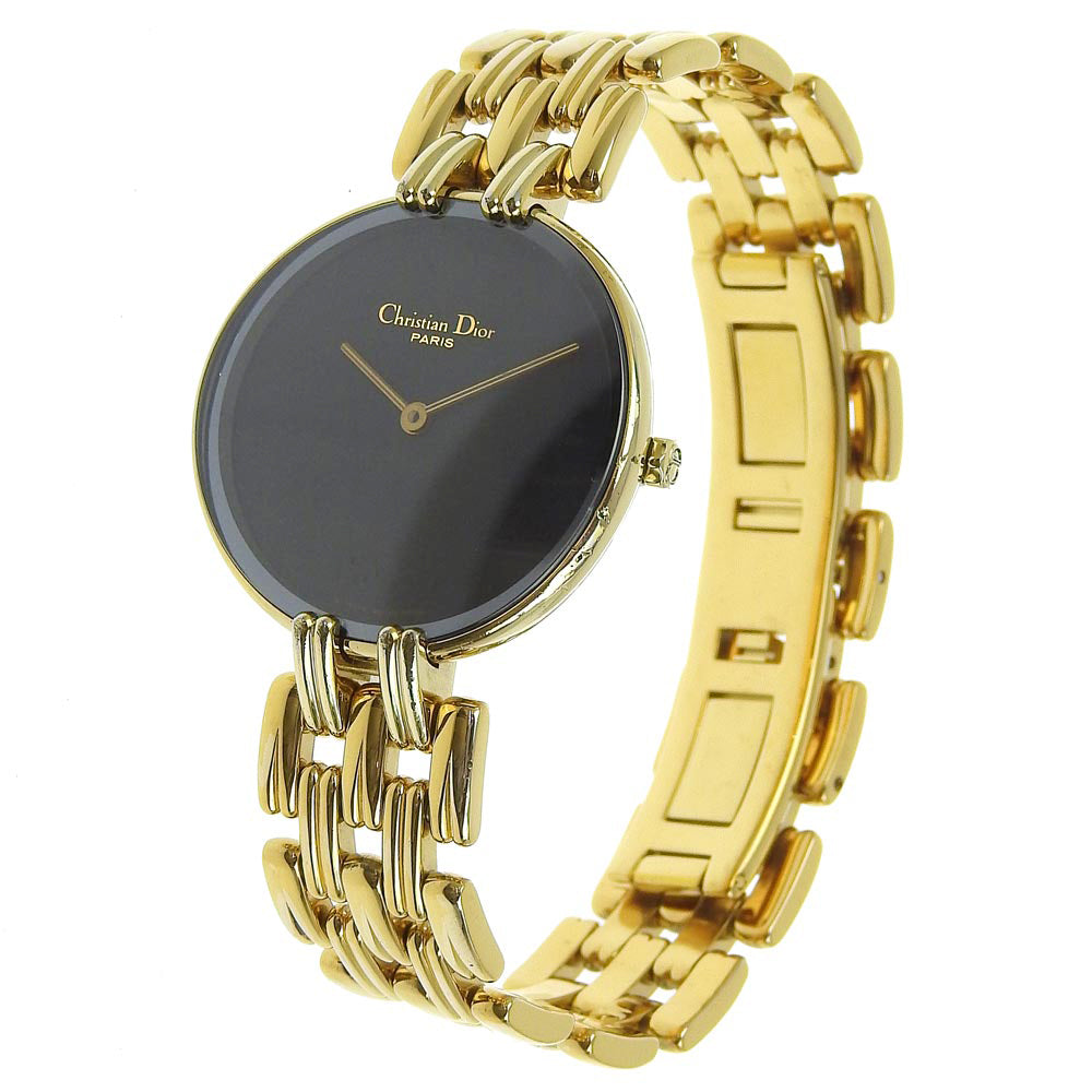 Christian Dior Watches Quartz D46-154-4 Plated Gold black Bakira black dial Women