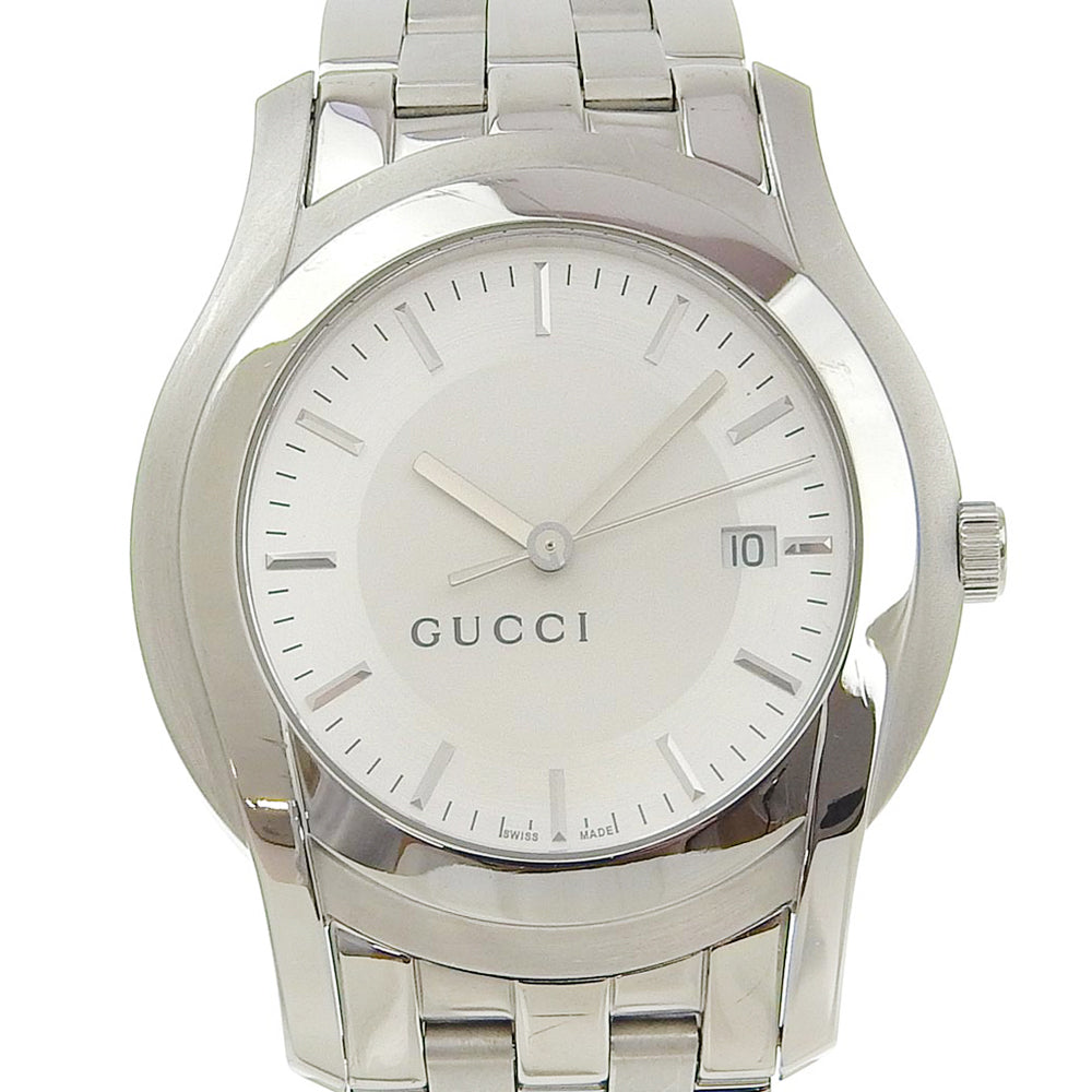 GUCCI Watches Quartz 5500XL Stainless Steel Silver Silver dial mens