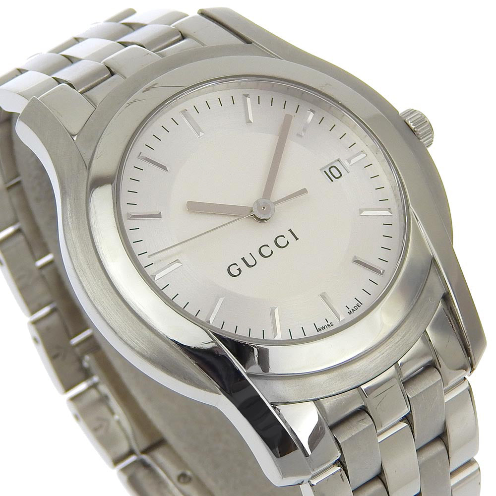 GUCCI Watches Quartz 5500XL Stainless Steel Silver Silver dial mens