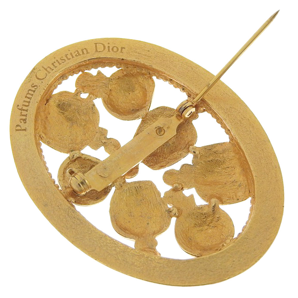 Dior Brooch Plated Gold gold vintage perfume motif Perfume bottle Women