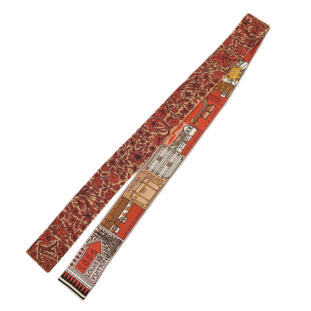 LOUIS VUITTON scarf M70856 silk Brown / red Judrui Bando BB Women