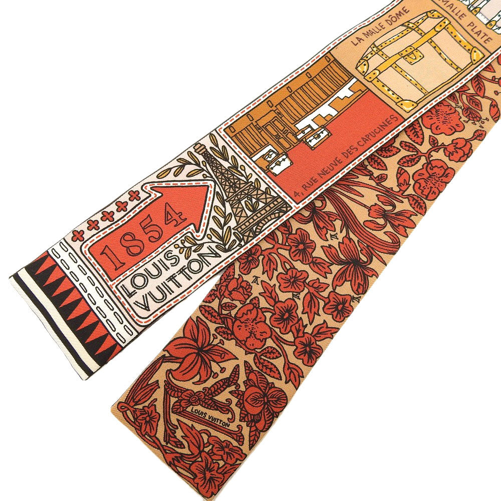 LOUIS VUITTON scarf M70856 silk Brown / red Judrui Bando BB Women