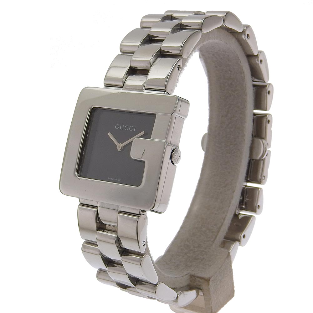 GUCCI Watches Quartz 4600L Stainless Steel Silver black dial Women