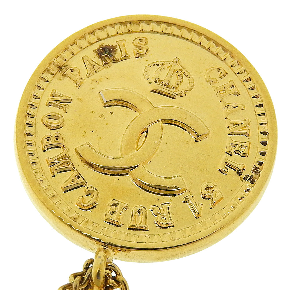 CHANEL Brooch Plated Gold gold Matrasse COCO Mark Bag motif Women