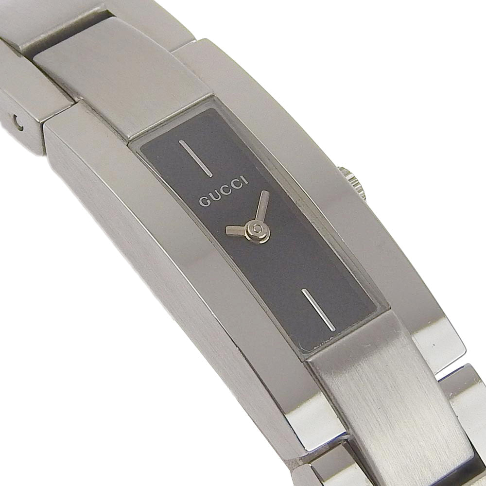 GUCCI Watches Quartz 3600M Stainless Steel Silver G logo black dial Women
