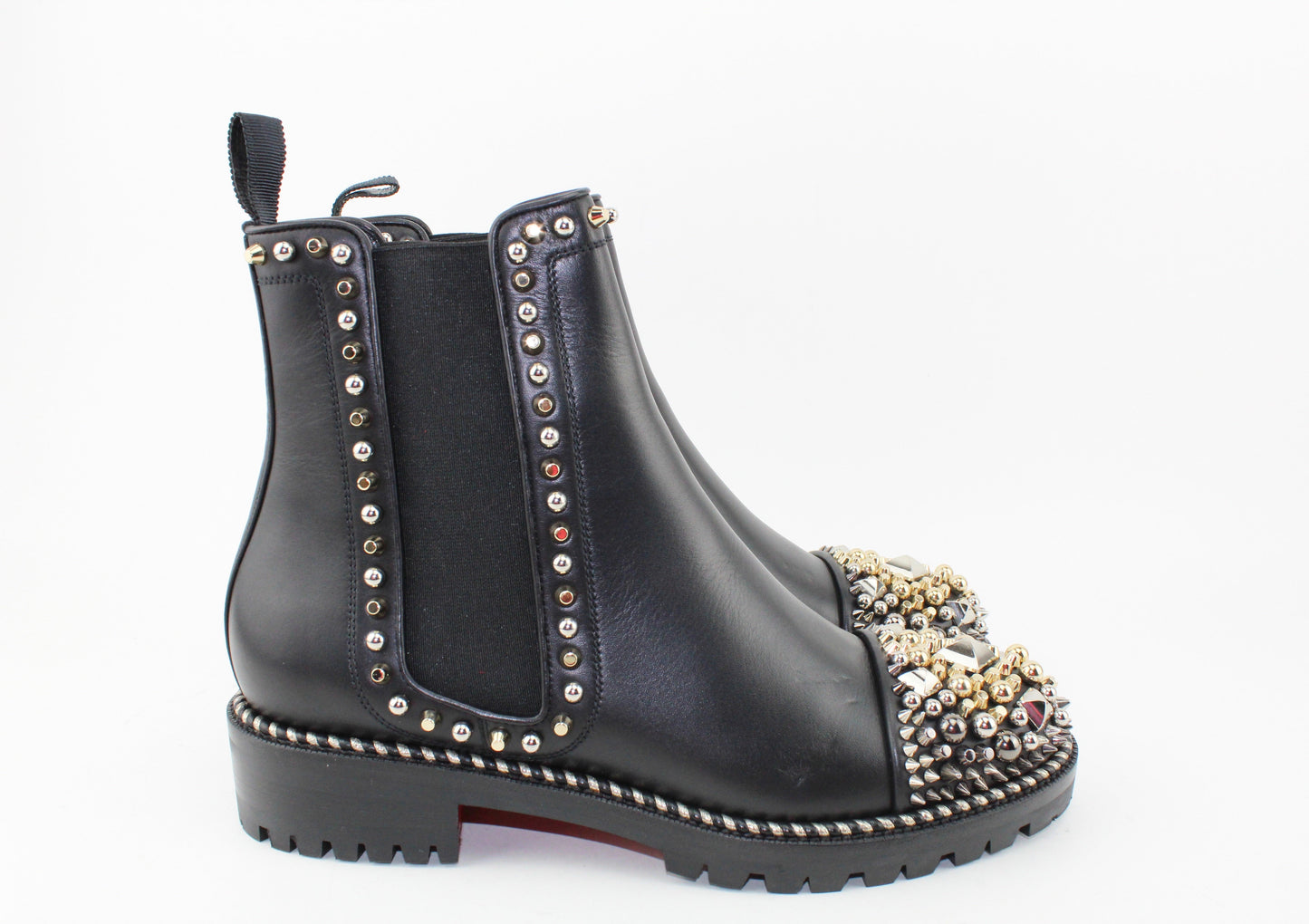 CHRISTIAN LOUBOUTIN CHASE A CLOU FLAT BOOTS