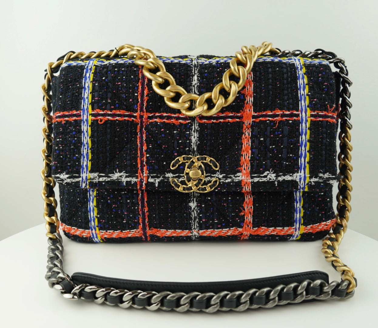 Chanel 19 Multicolor Bag in Tweed Fabric (Hard to find)