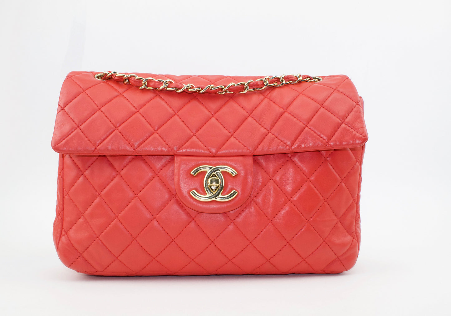 CHANEL WASHED LAMBSKIN QUILTED XL MAXI FLAP BAG