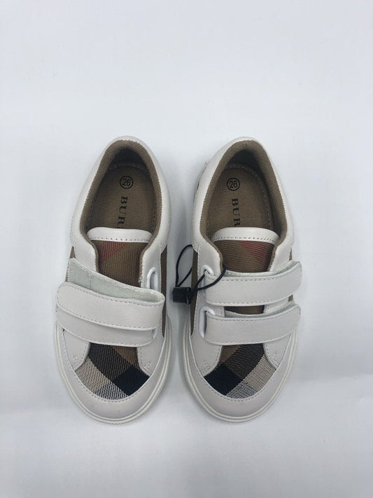BURBERRY  KIDS PLAID VELCRO SHOES SIZE 26