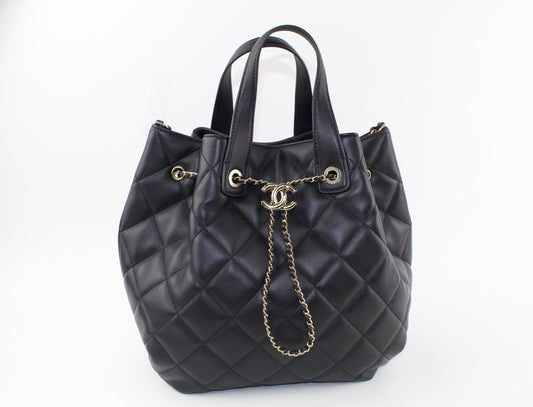 Chanel Lambskin Dweller Drawstring Bag