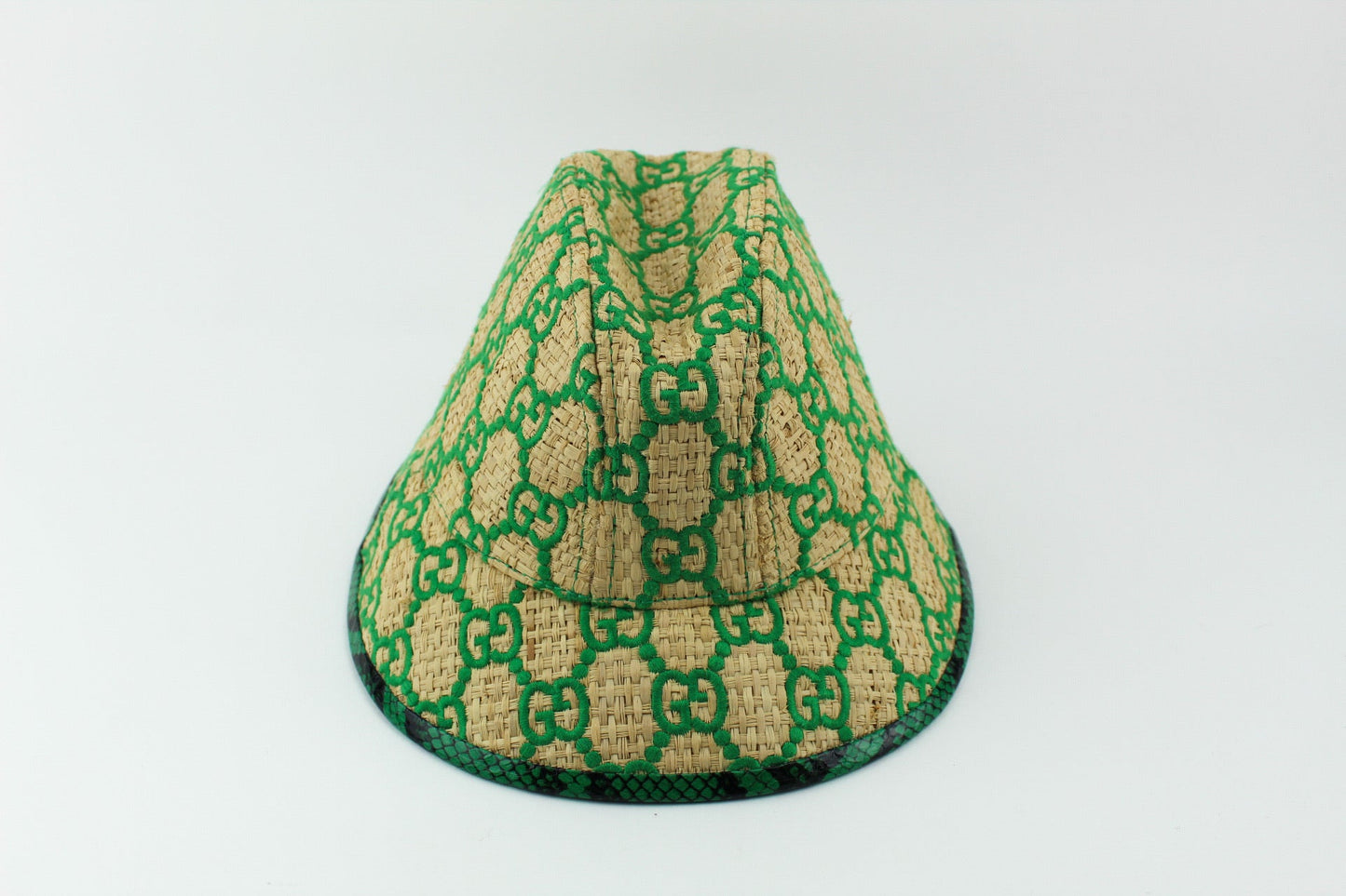 Gucci GG Fedora Hat With Snakeskin