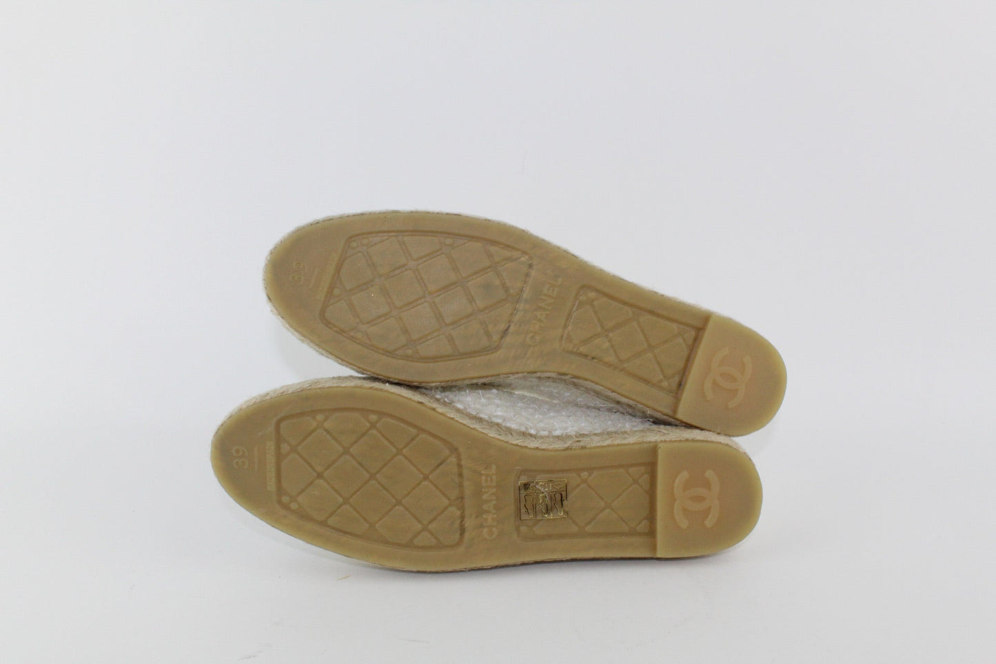Chanel Espadrilles Tweed Ivory and Black