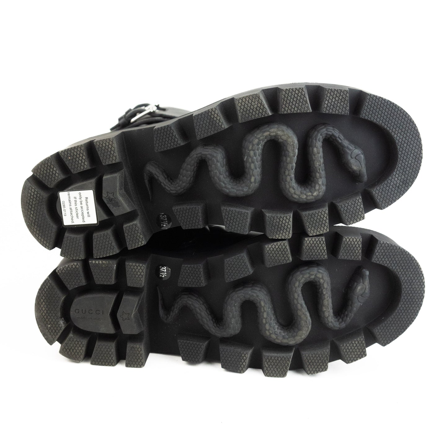 Gucci GG Nappa France Matelasse Platform Combat Boots