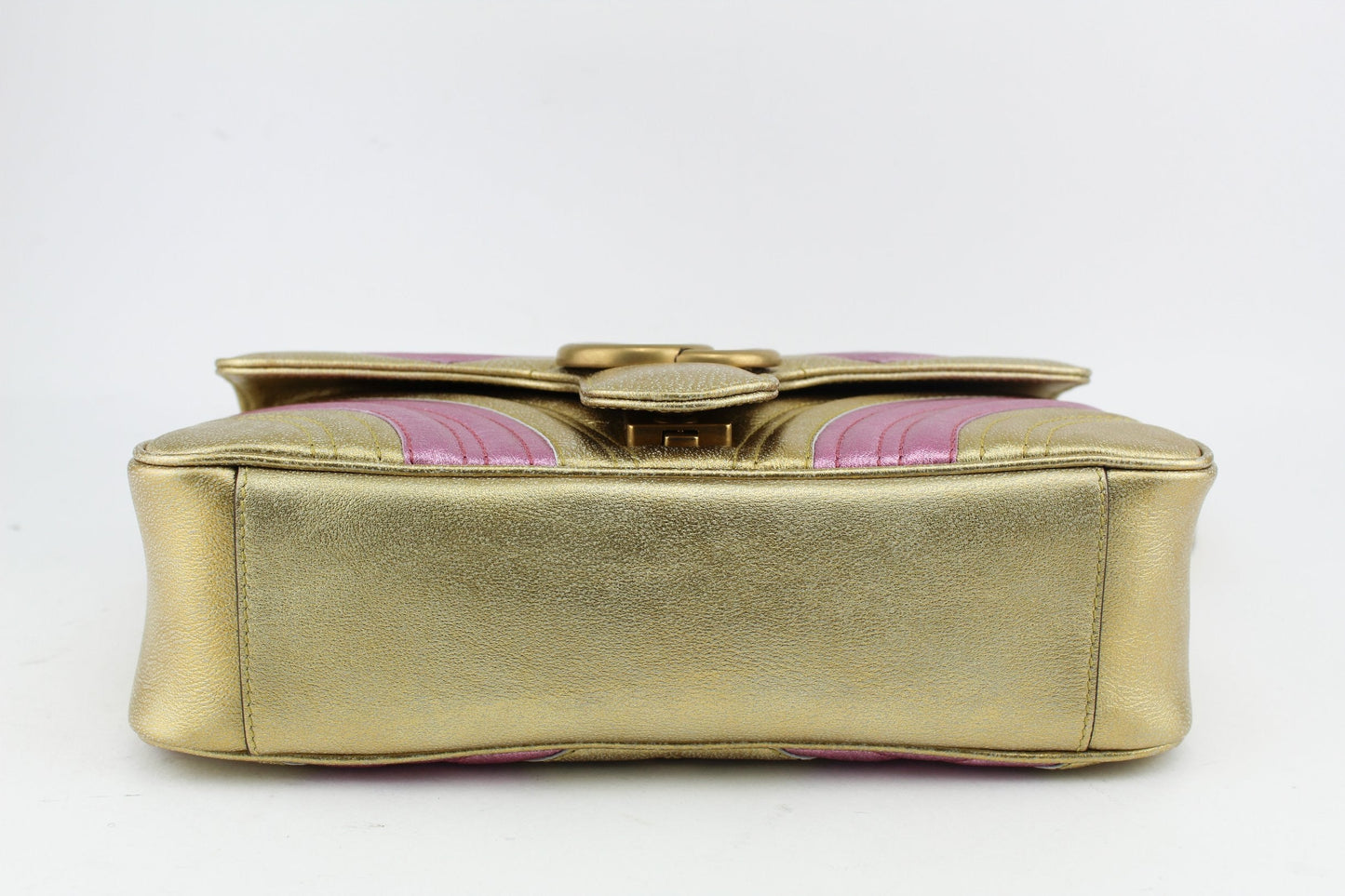 Gucci GG Marmont Small Shoulder bag Pink and Gold )