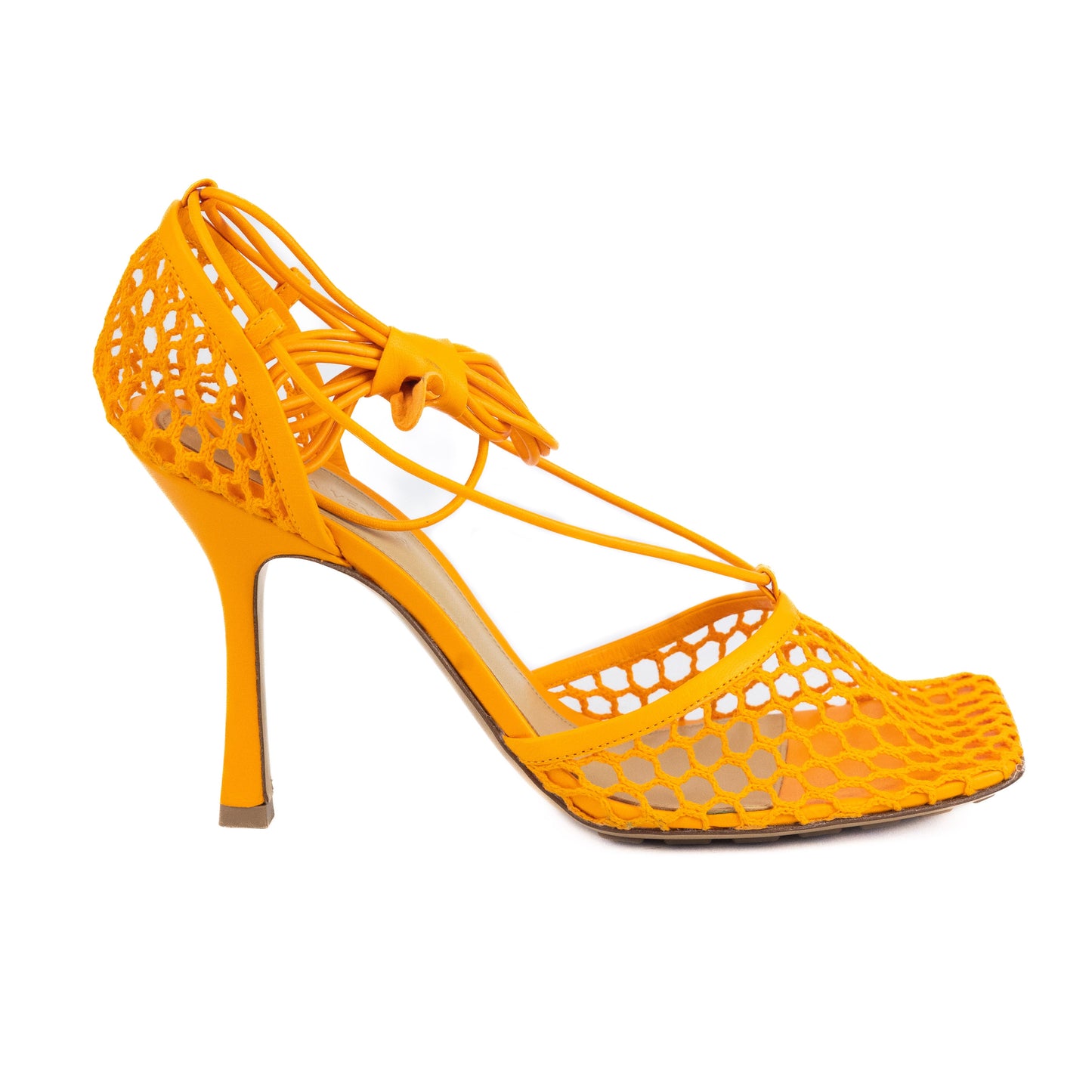Bottega Veneta Stretch Sandal in Tangerine