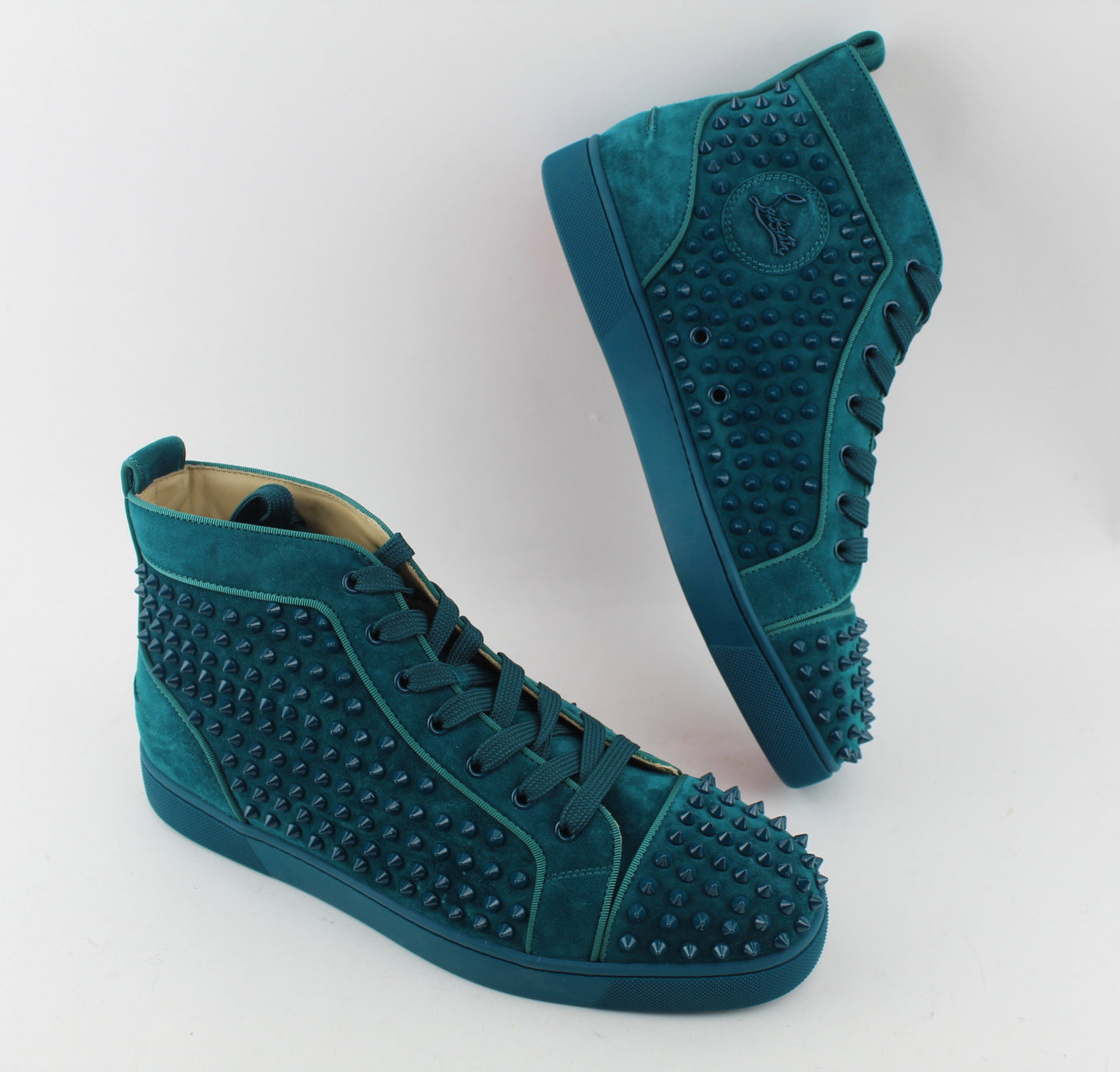 CHRISTIAN LOUBOUTIN  LOUIS SPIKES HIGH TOP SNEAKER SIZE 45
