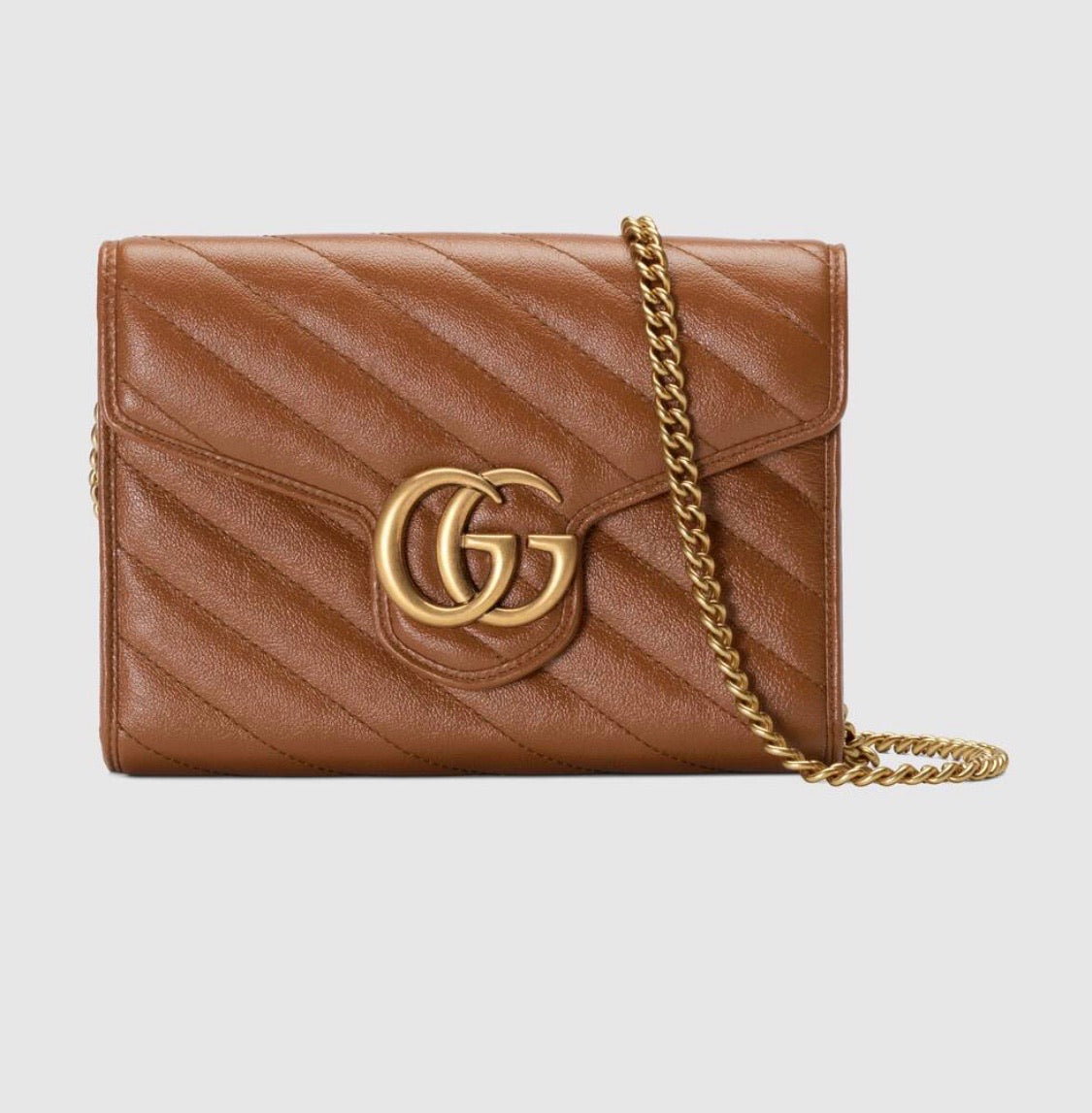 Gucci GG Marmont Chevron Quilted Flap Bag
