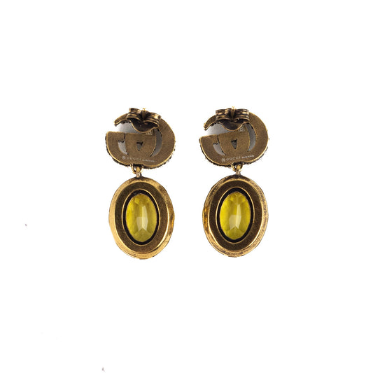 Gucci Double G earrings with crystals
