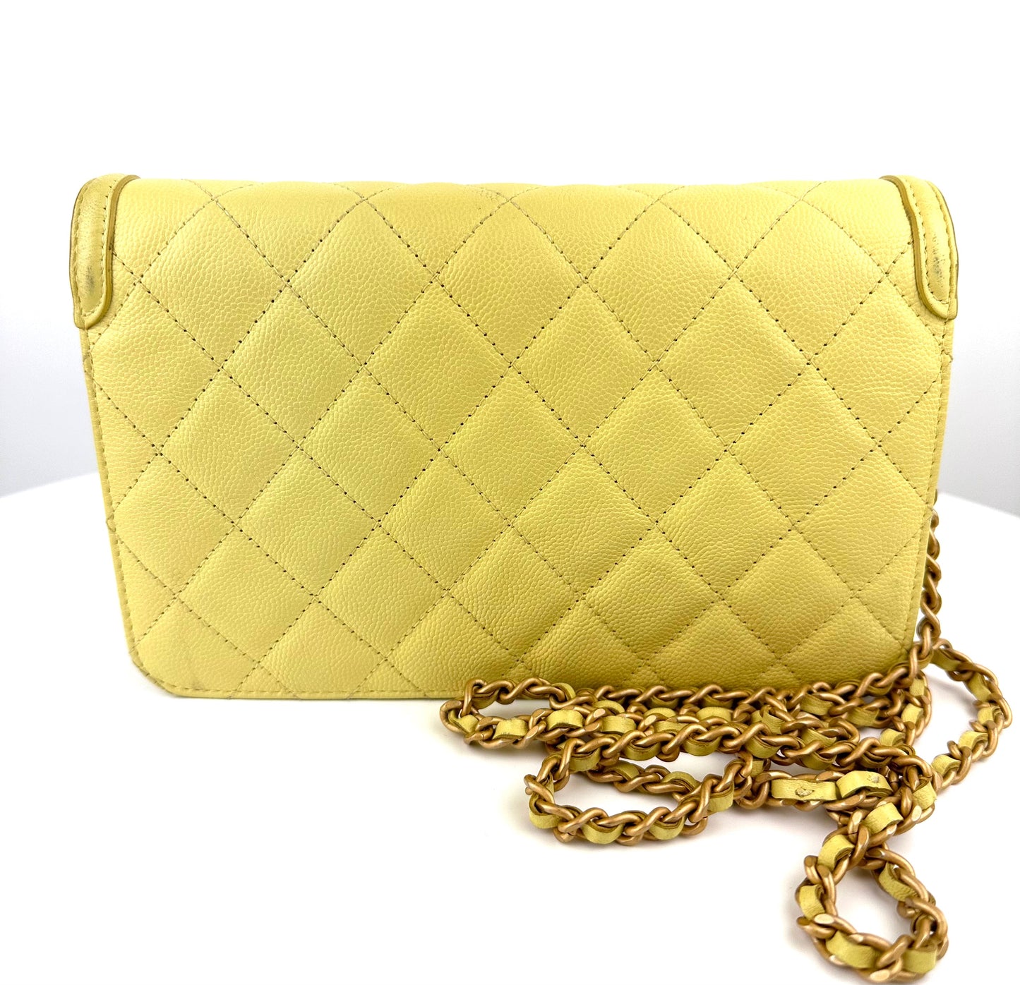 Chanel Wallet on Chain in Yellow