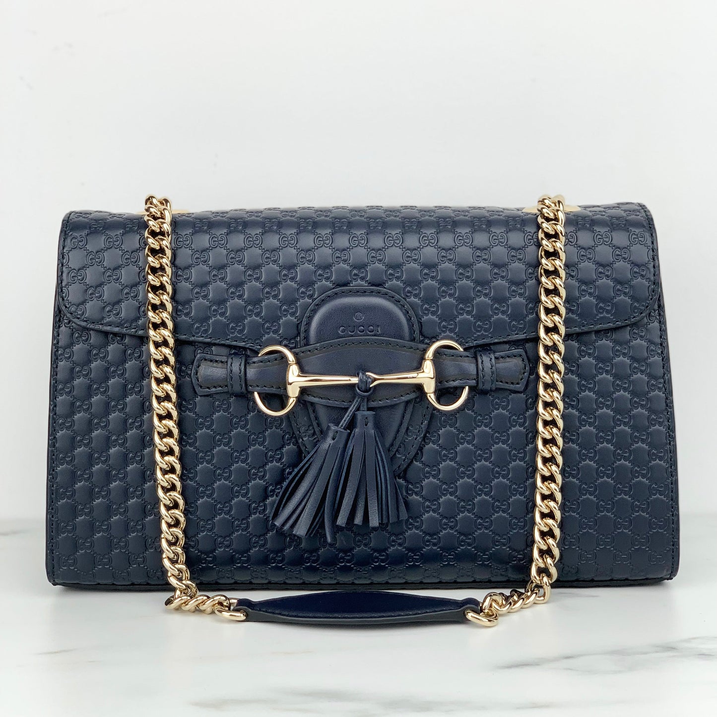 Gucci Emily Guccissima Medium Chain Shoulder Bag