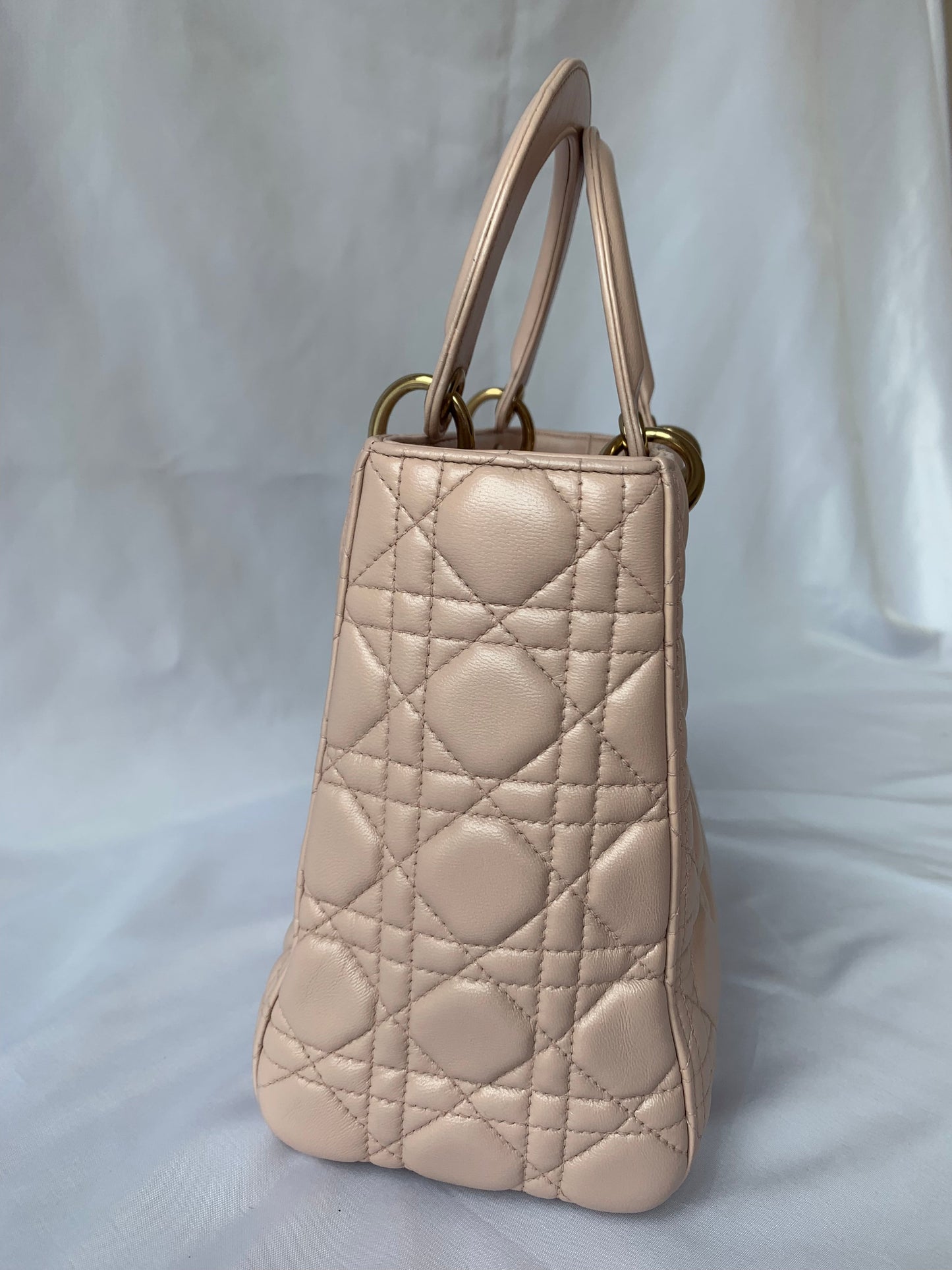 Lady Dior Pink Cannage Leather Medium