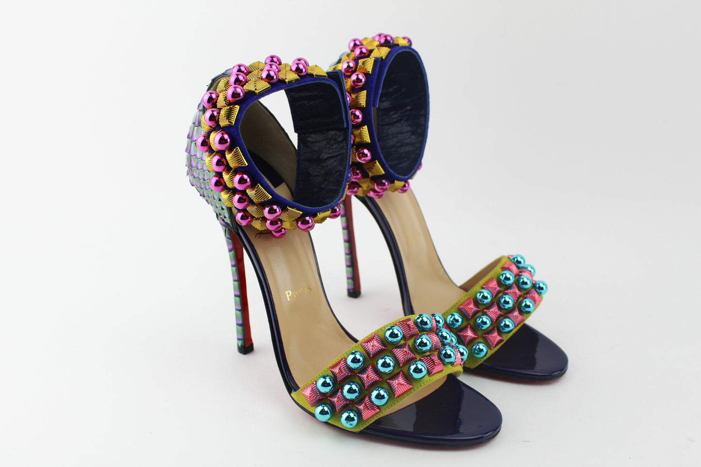 CHRISTIAN LOUBOUTIN TUDOR 120 CUBISTE PYTHON