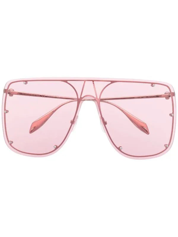 Alexander Mcqueen Shield Studded Glasses