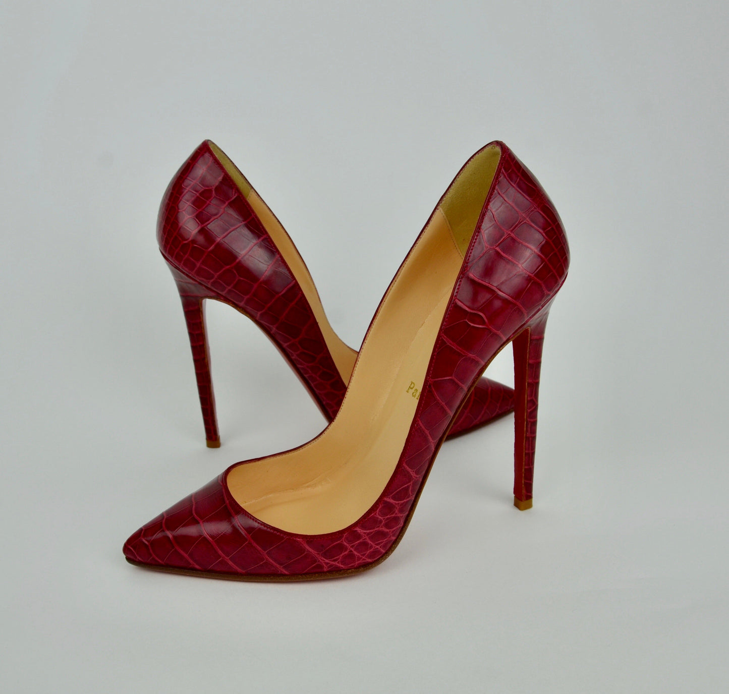 CHRISTIAN LOUBOUTIN ALLIGATOR PIGALLE 120mm SIZE 39