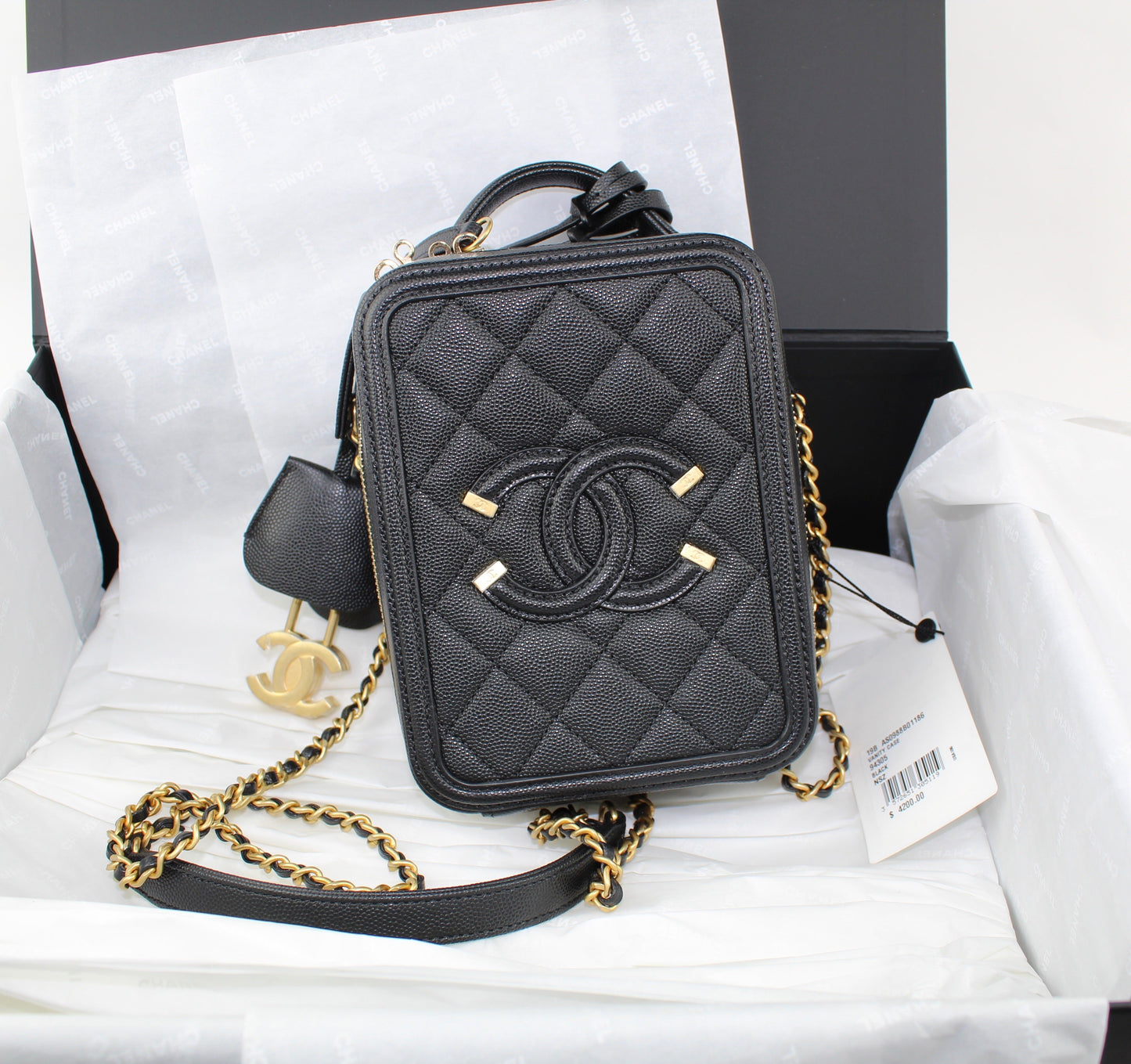 CHANEL BLACK VANITY CASE
