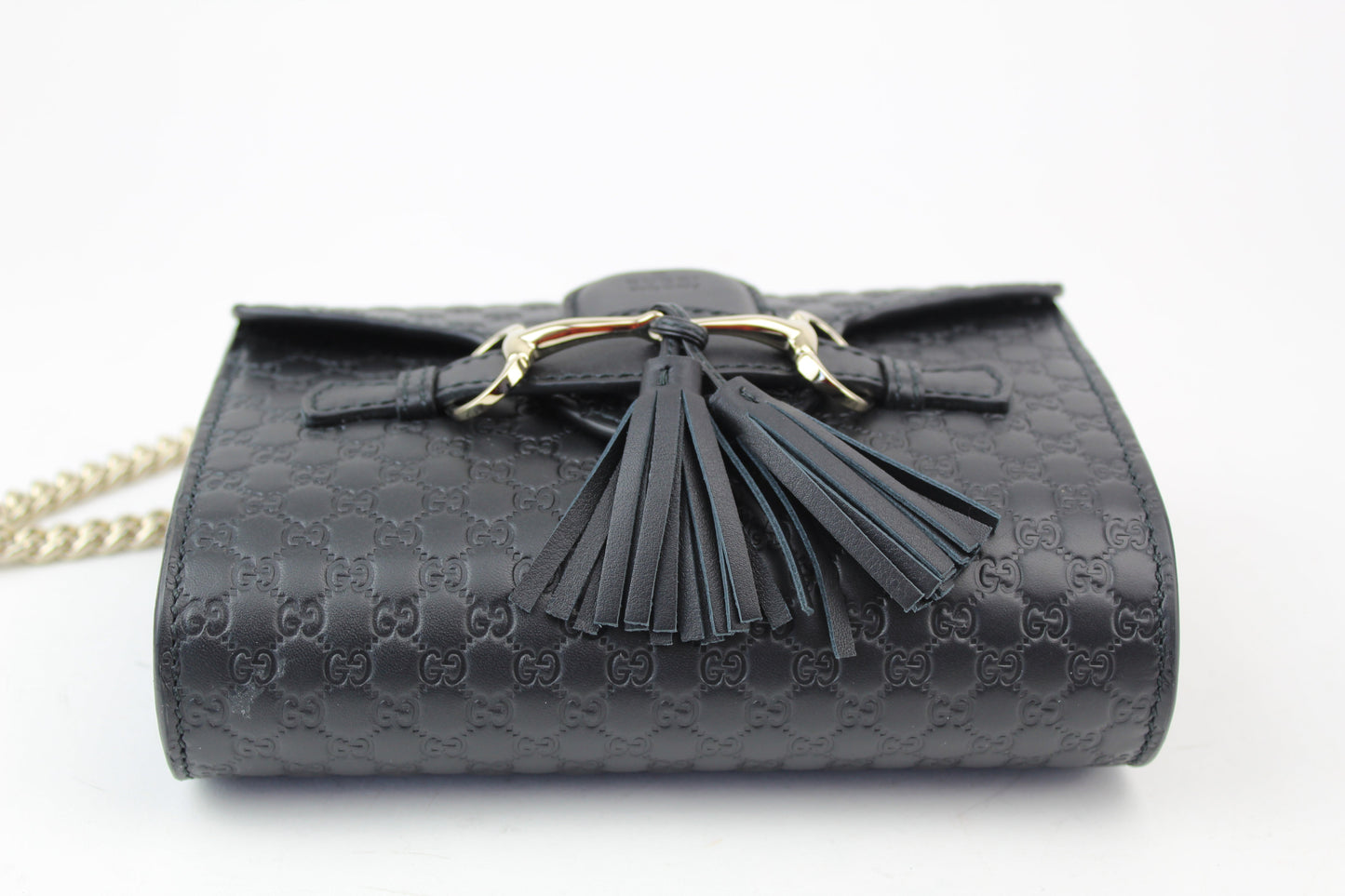 Gucci Emily Guccissima Mini Chain Bag black
