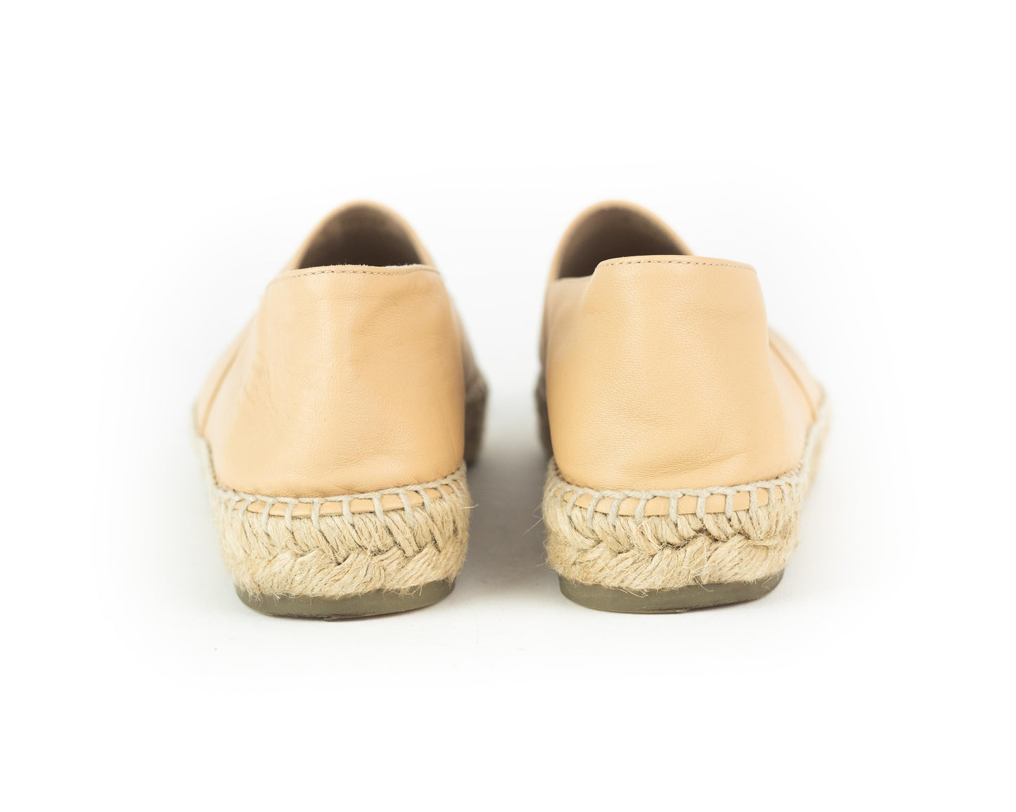 Chanel Lambskin CC Espadrilles nude
