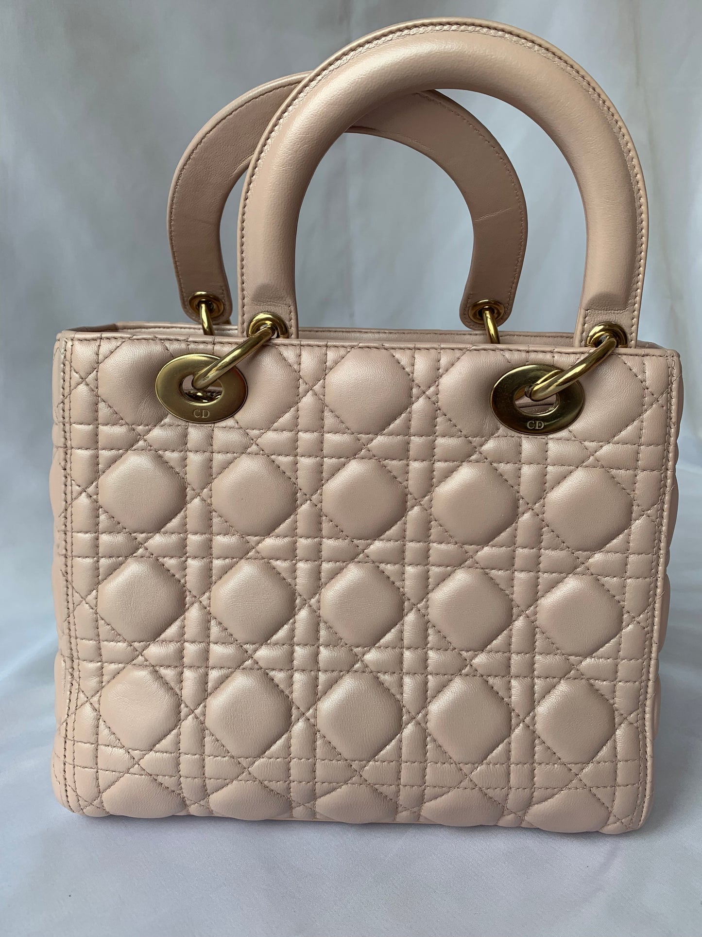 Lady Dior Pink Cannage Leather Medium
