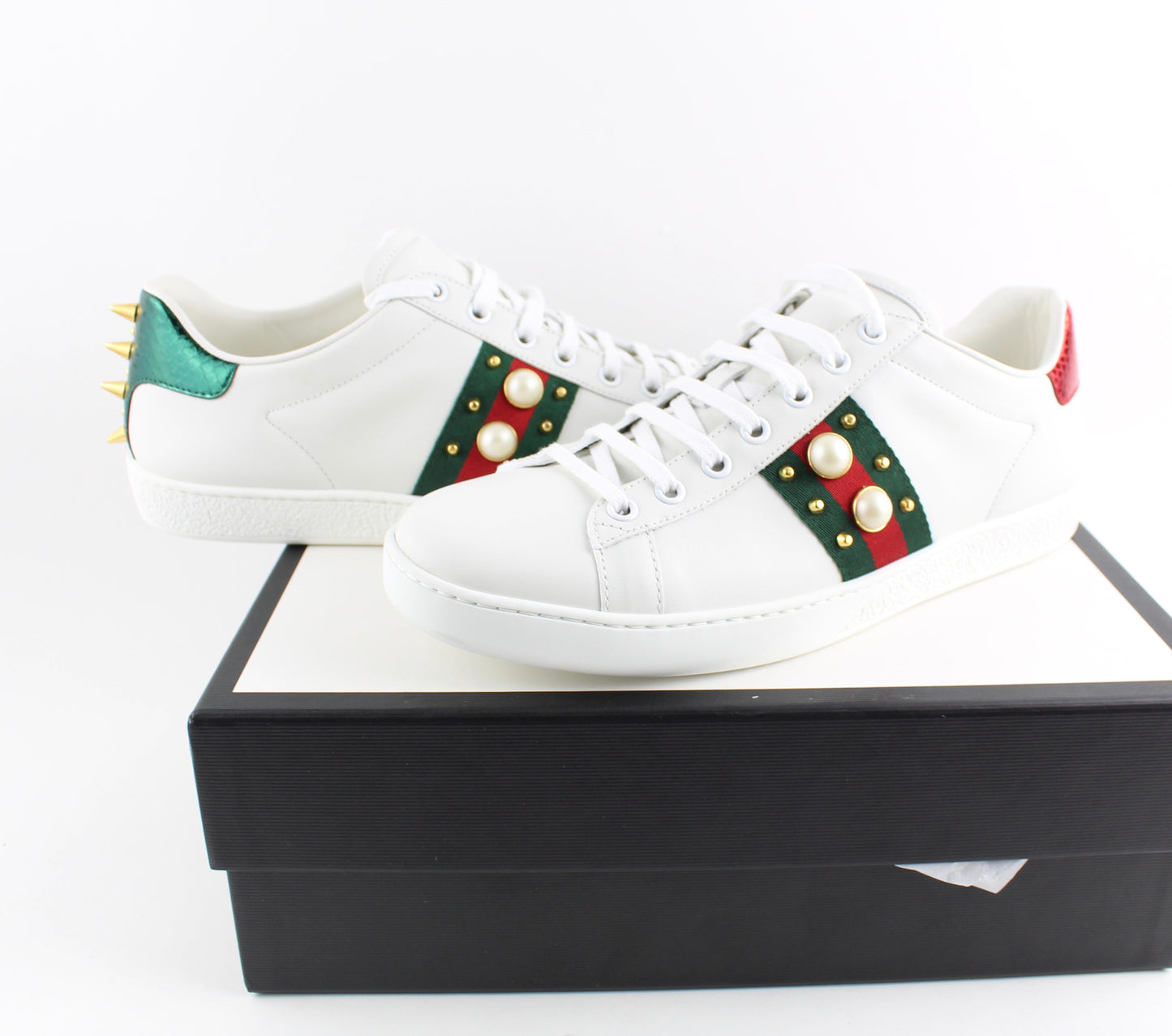 GUCCI ACE STUDDED LEATHER SNEAKERS