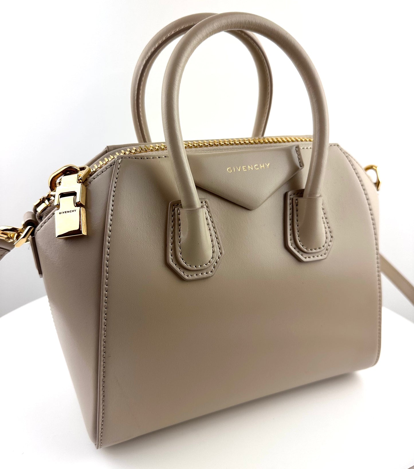 Givenchy Mini Antigona Leather bag Natural Beige