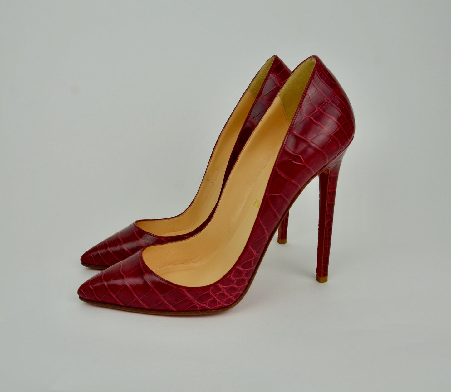 CHRISTIAN LOUBOUTIN ALLIGATOR PIGALLE 120mm SIZE 39