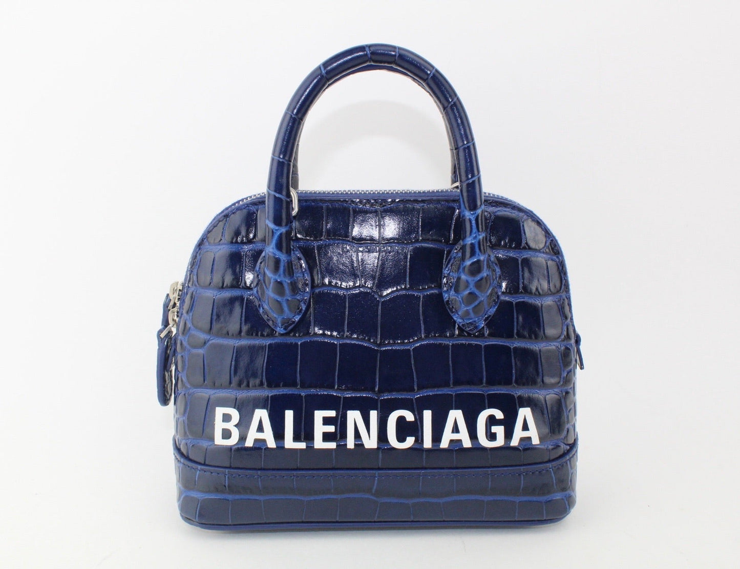 Balenciaga Ville Xxs Top Handle Croc Bag