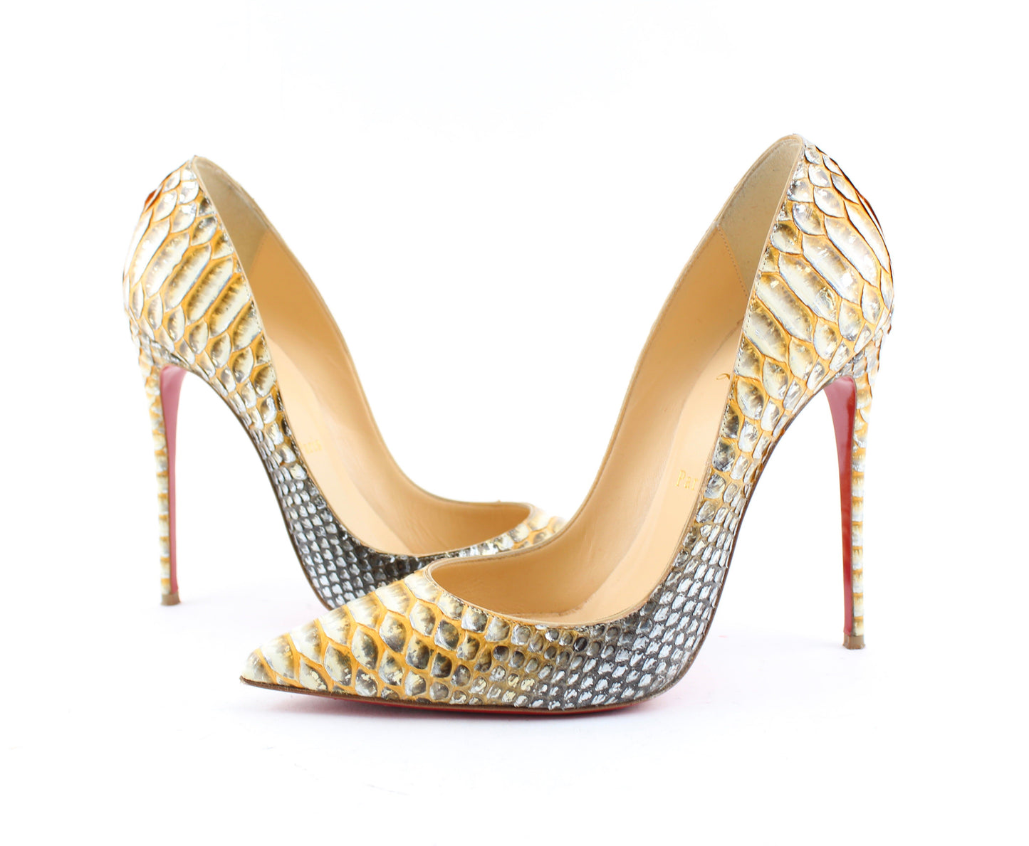 CHRISTIAN LOUBOUTIN SO KATE 120 PYTHON TROPICANA