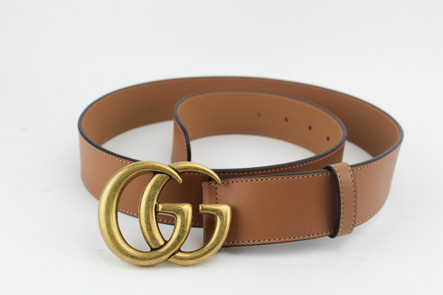 Gucci GG leather belt Tan