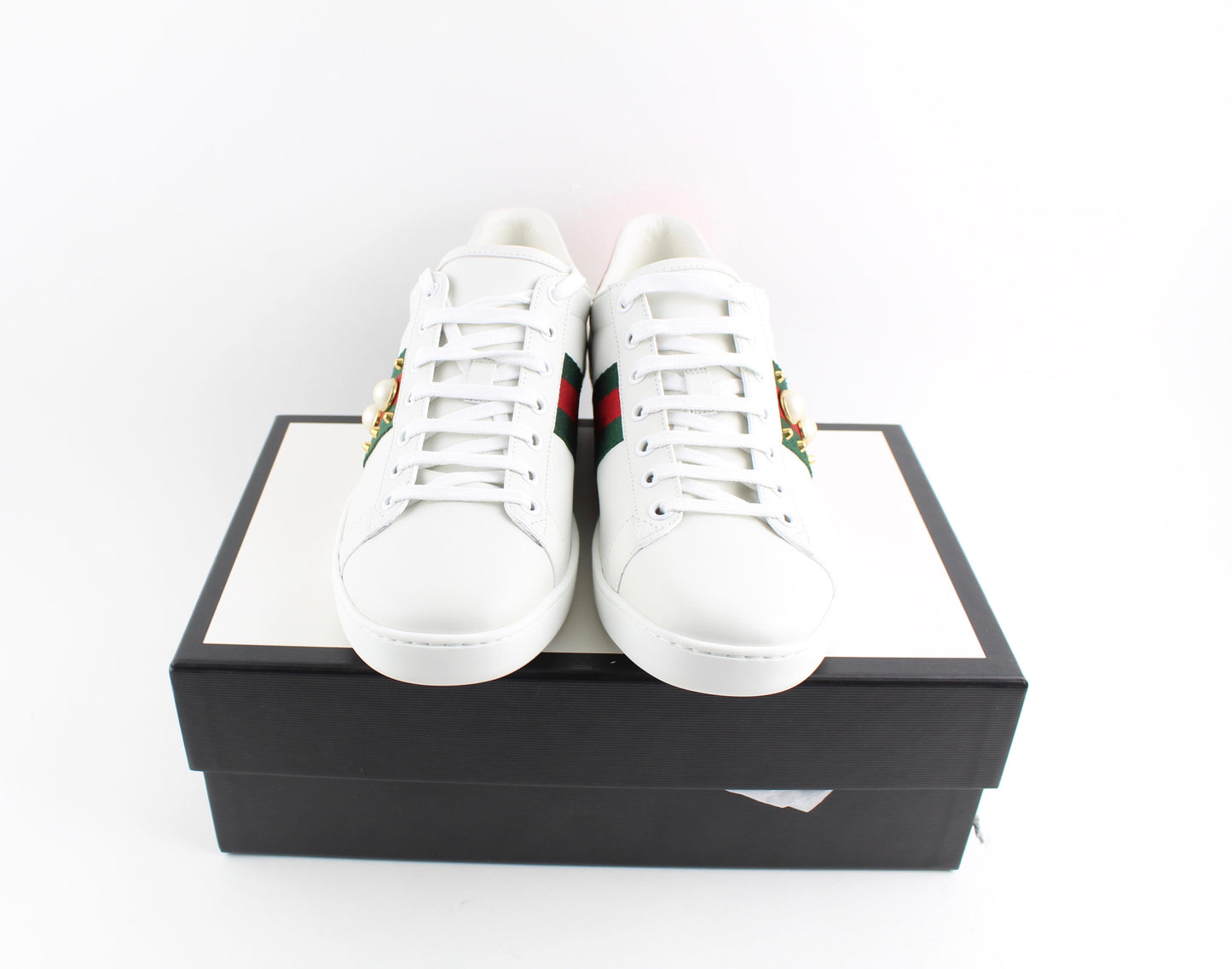GUCCI ACE STUDDED LEATHER SNEAKERS