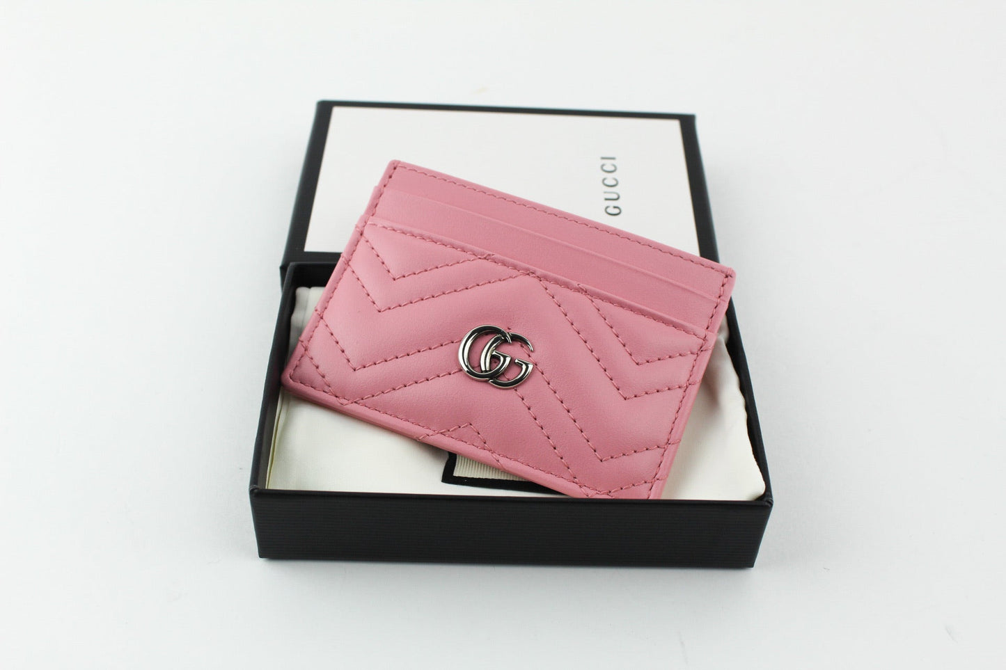 GUCCI GG MARMONT CARD CASE PINK