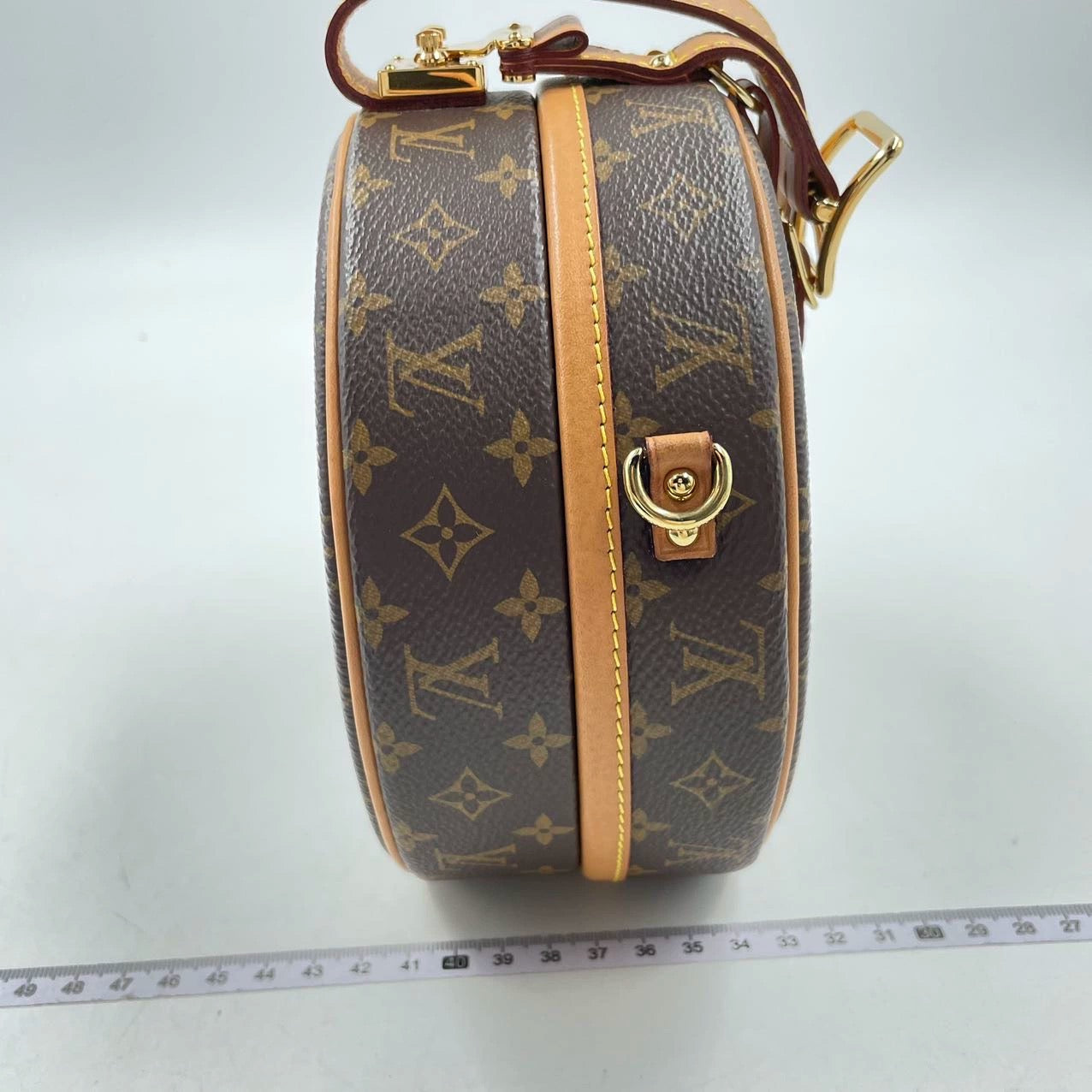 Louis Vuitton Petite BoÃ®te Chapeau Stiff Leather Crossbody Bag