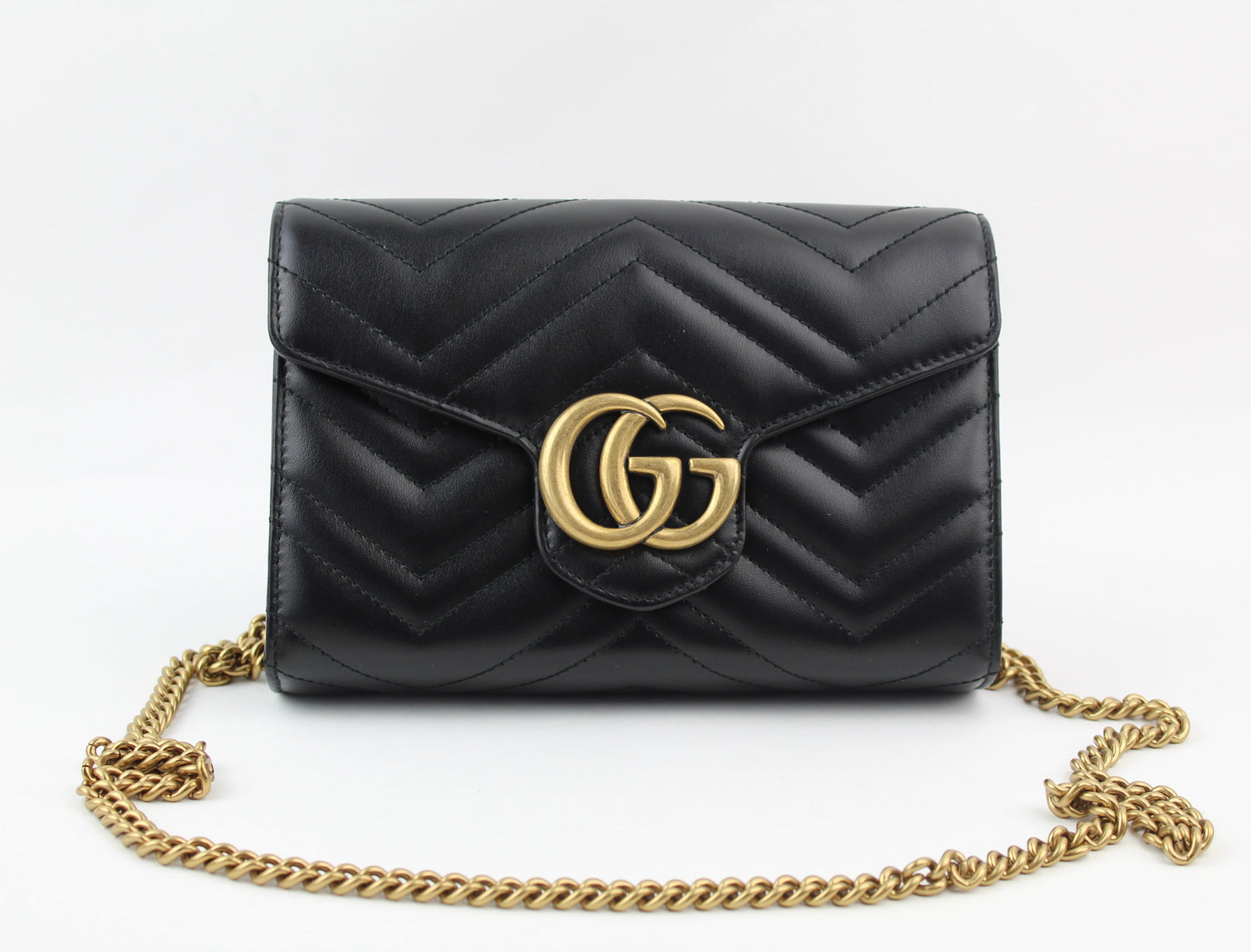 Gucci Gg Marmont Matelasse Mini Chain Bag