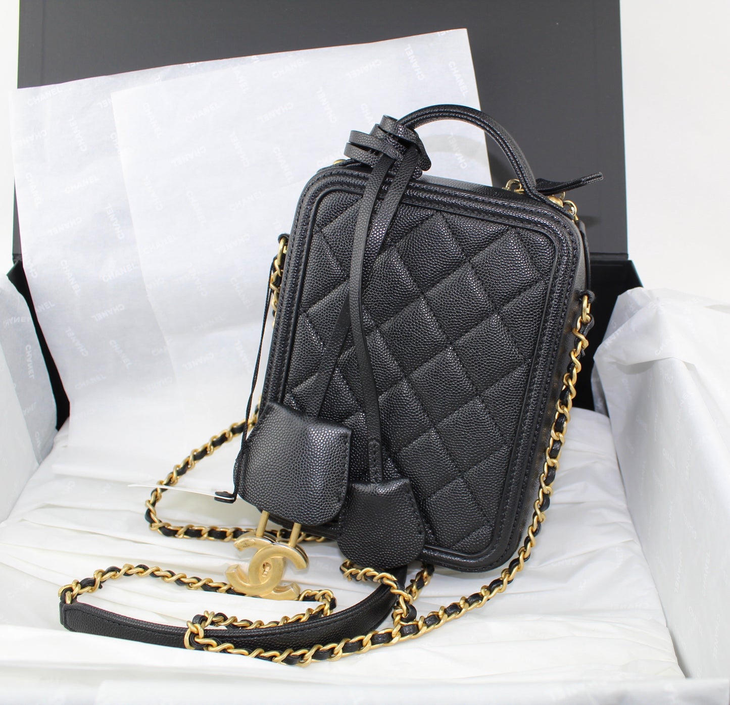 CHANEL BLACK VANITY CASE