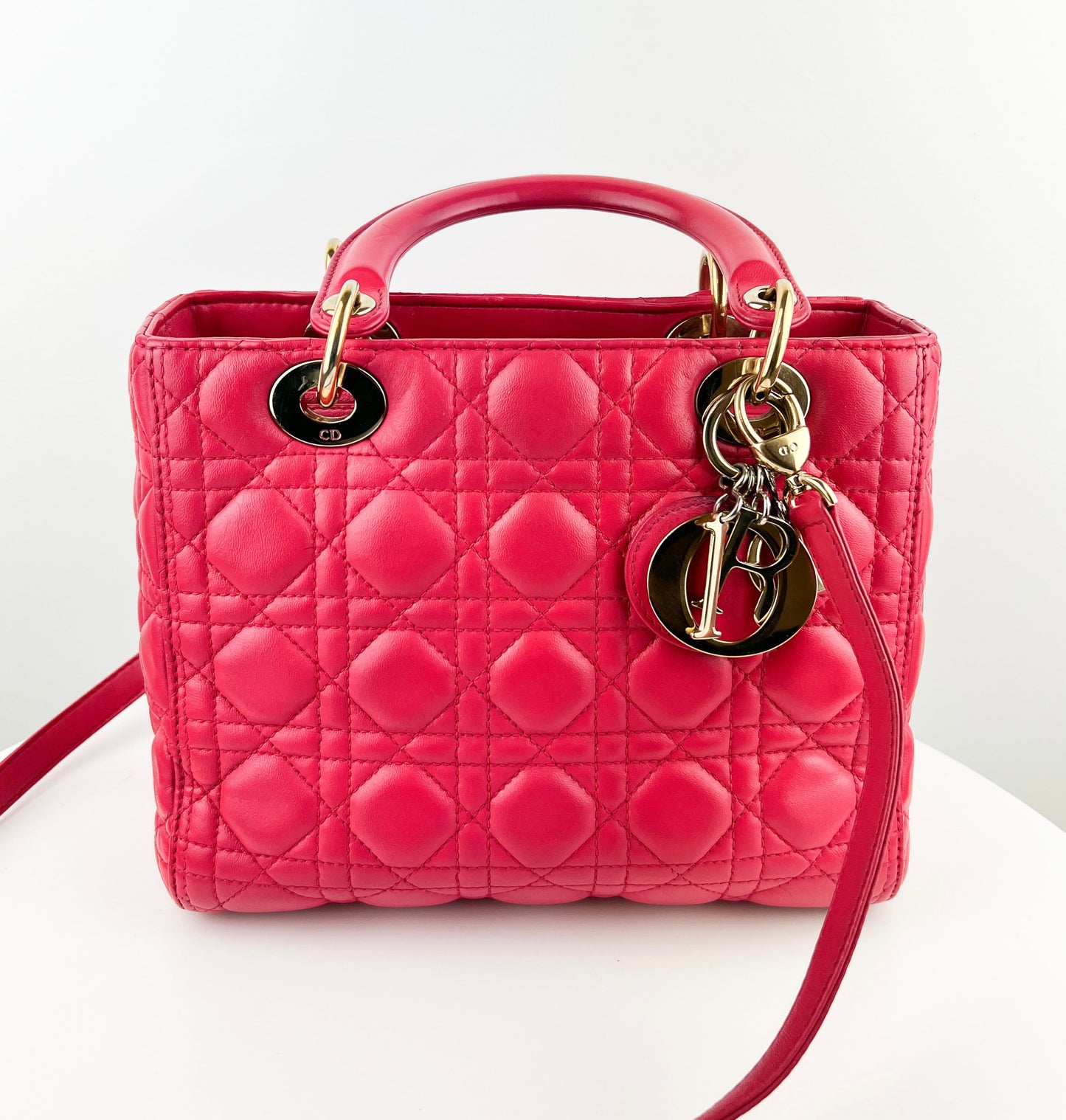 Dior Lambskin Cannage Medium Lady Dior