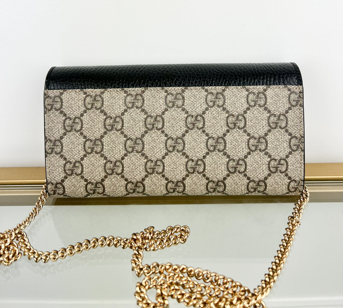 Gucci GG Marmont Chain Wallet in Black