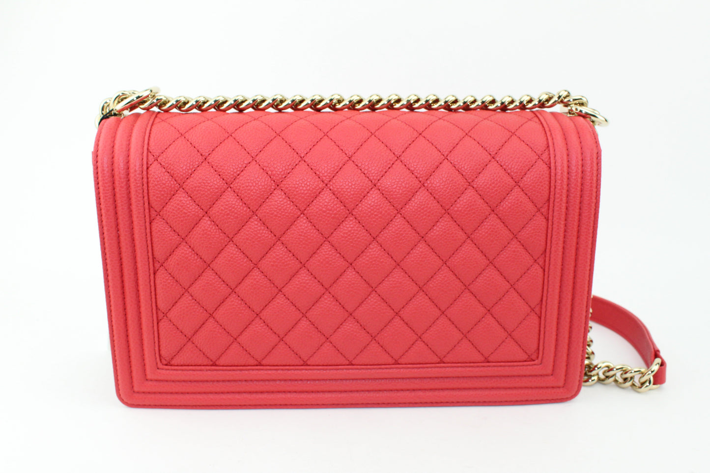 Chanel Large Caviar Boy Bag Red