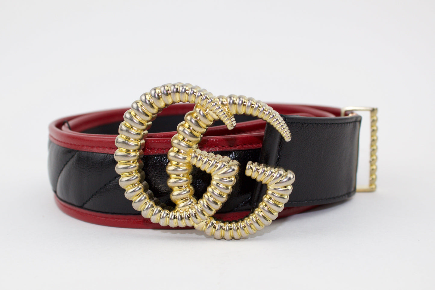 GUCCI AZALEA BELT WITH TORCHON DOUBLE G BUCKLE
