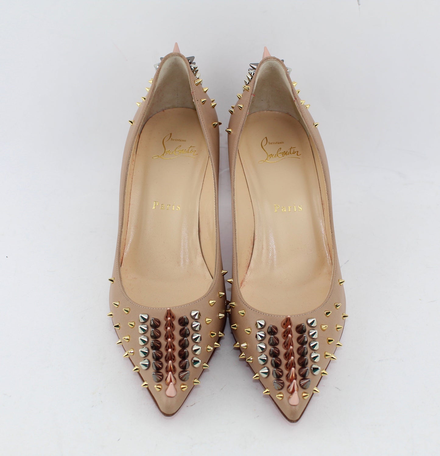 CHRISTIAN LOUBOUTIN GOLDOPUMP 70MM SIZE 37